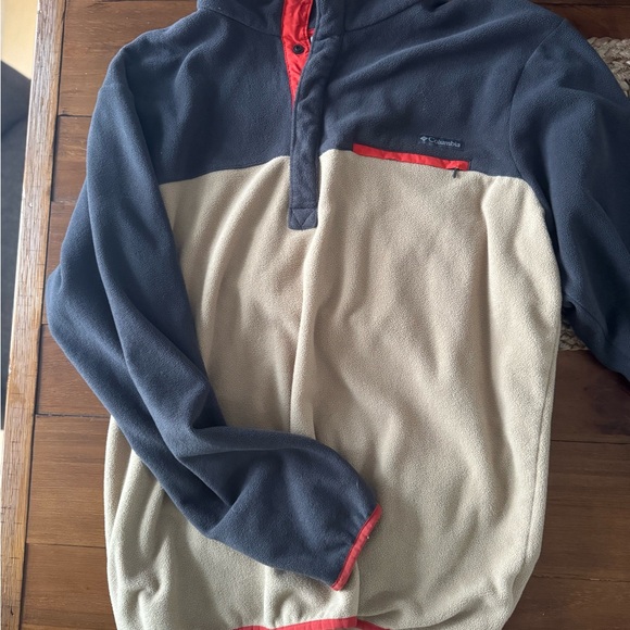 Columbia Men's Black and Tan Fleece Jacket - Picture 1 of 2